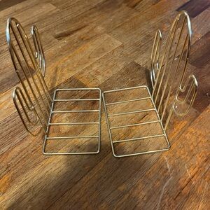 Gold Cactus Bookends